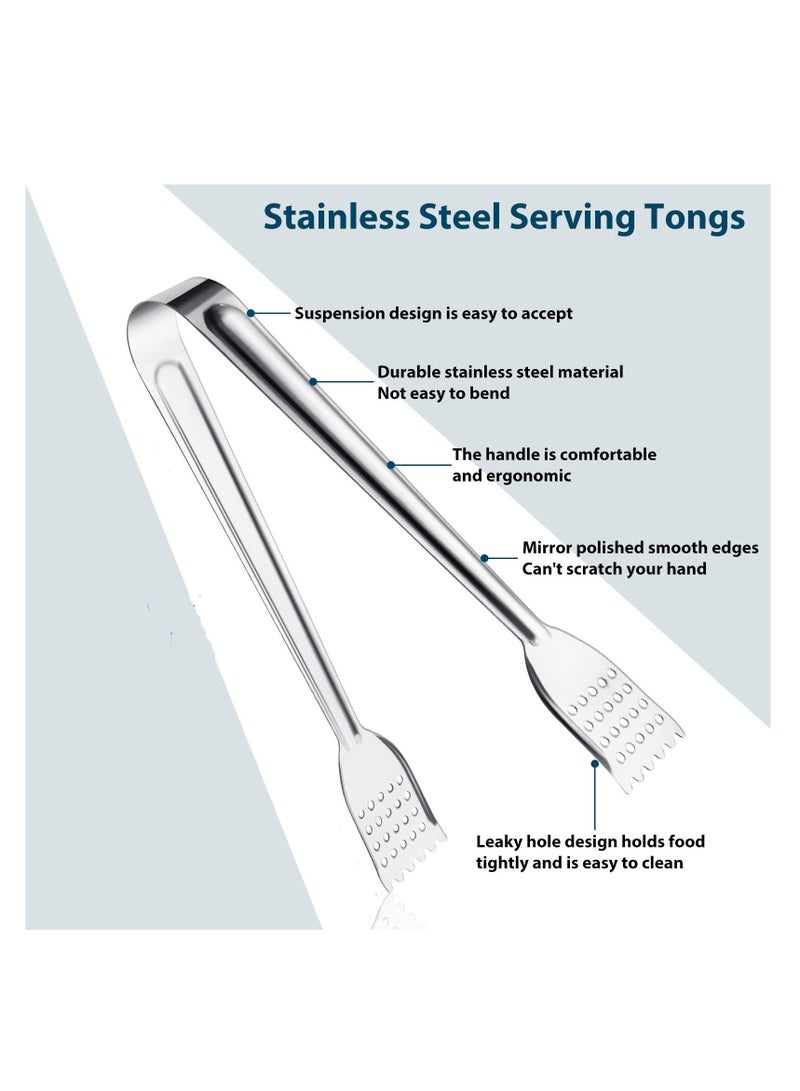 Y&D 10 Pack Serving Tongs 7 Inch Functional Small for Food Parties and Holiday Get-togethers, Buffet Appetizer Kitchen Tongs,Versatile Durable  - Image 5