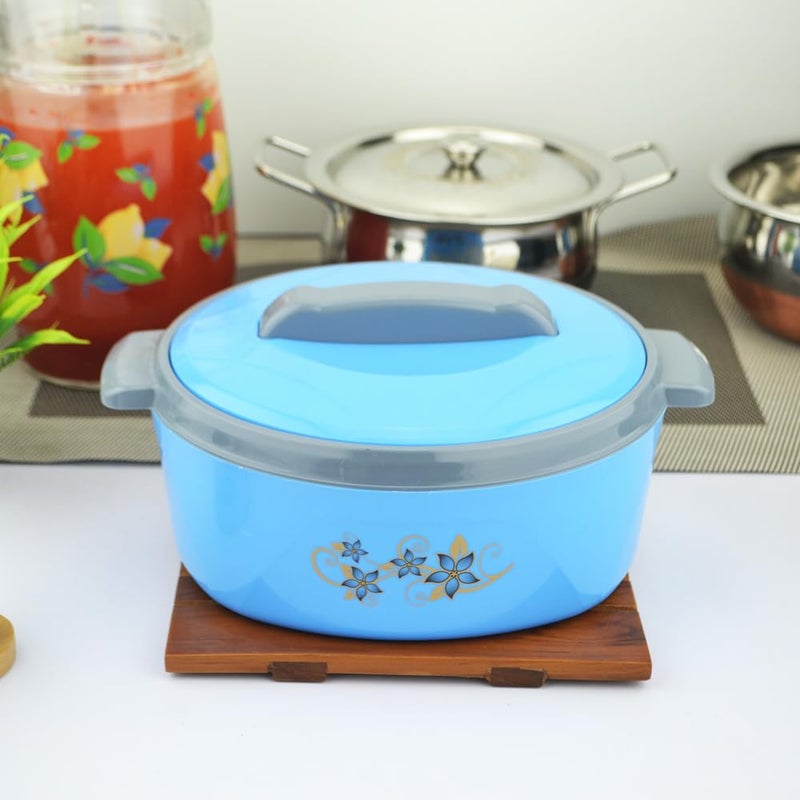 RAMILA Insulated Hot Box Casserole, Stainless Steel Inner, Blue - Image 4