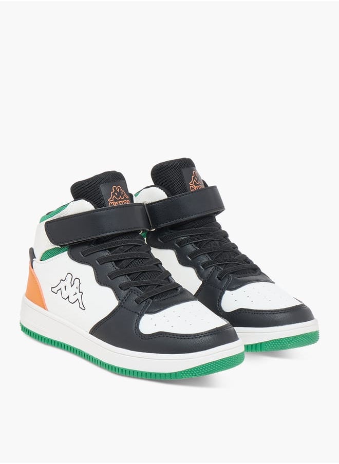 Kappa Boys' Logo Detail Sports Shoes with Hook and loop Closure  - Image 2