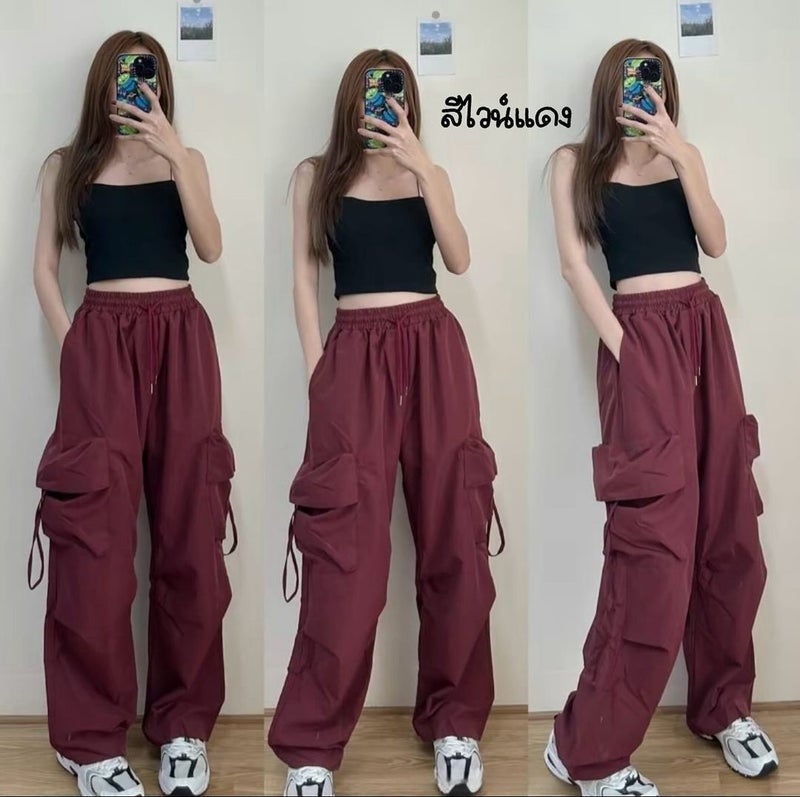 Autumn New Spice Girls Style Workwear Casual Pants Women'S 2024 Loose Straight Long Pants - Image 1