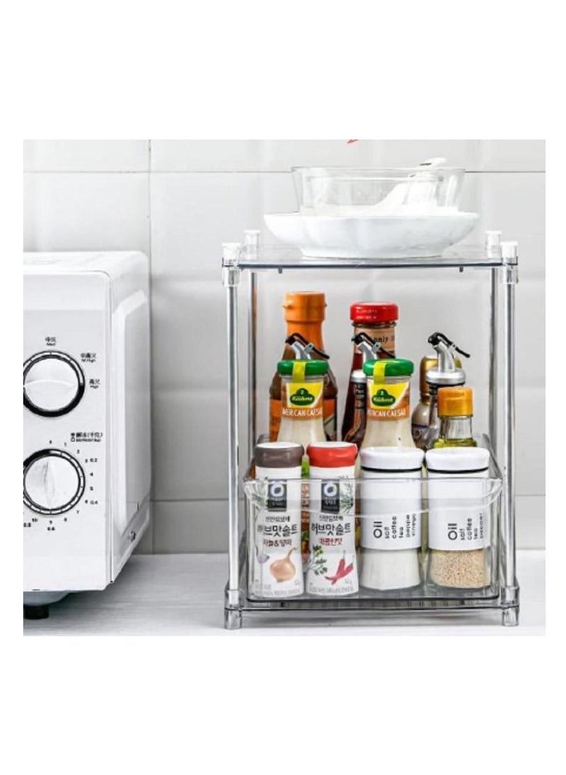 Generic Two-tier kitchen organizer rack 