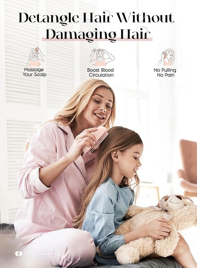 تايني ديل فرشاة شعر صغيرة للنساء، فرشاة تنظيف ذاتي سهلة التنظيف بزر واحد، رأس مستدير للتدليك، شعيرات قابلة للسحب لإزالة الشعر وتنظيفه بسهولة - Image 3