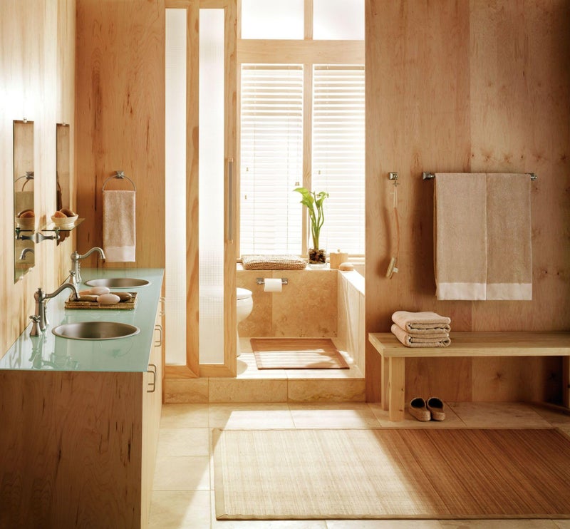 Moen DN8390BN Retreat 22-Inch Wide x 5-Inch Deep Decorative Glass Bathroom Vanity Shelf, Brushed Nickel - Image 2