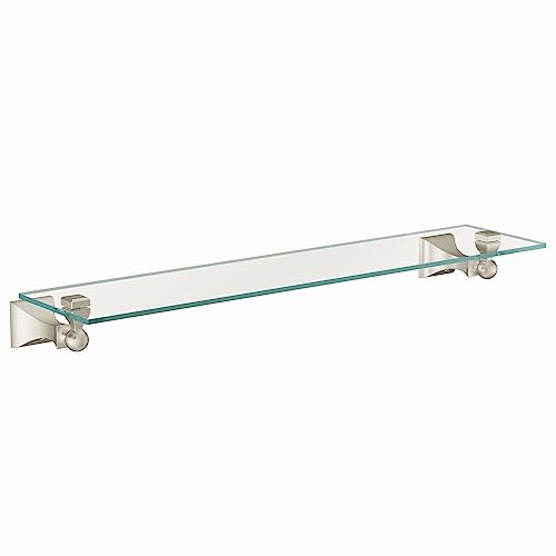 Moen DN8390BN Retreat 22-Inch Wide x 5-Inch Deep Decorative Glass Bathroom Vanity Shelf, Brushed Nickel - Image 5