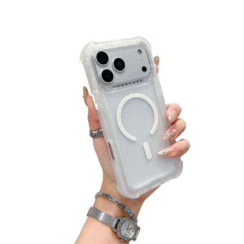 Protective Case for iPhone 17 / 17 Air / 17 Pro / 17 Pro Max with Lanyard and Skin Feel plus Strong Magnetic plus Scratch Resistant in White - Veloris - Image 1