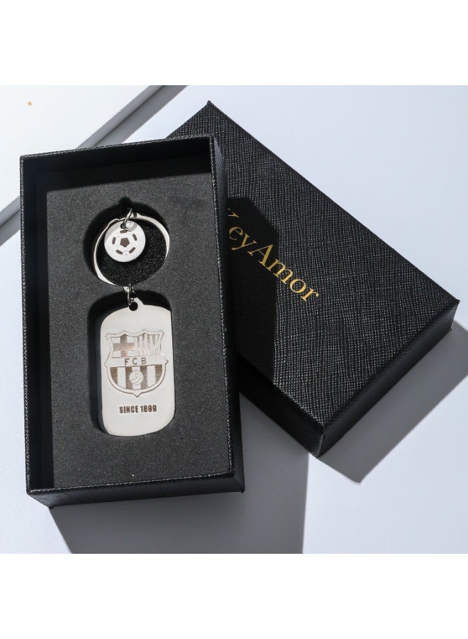 KeyAmor lux Barcelona keychain for Barcelona team fan, comes in fancy gift box which makes it a perfect choice for a special gift  - Image 4