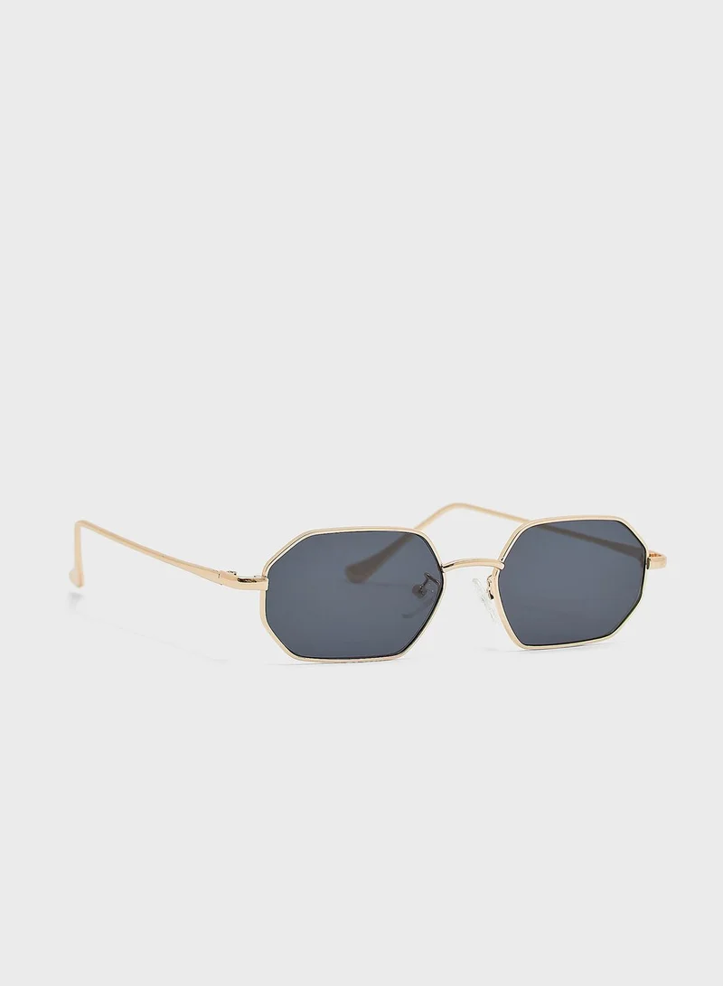 Seventy Five Sleek Heptagon Sunglasses