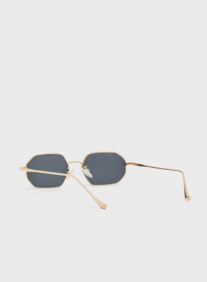 Seventy Five Sleek Heptagon Sunglasses