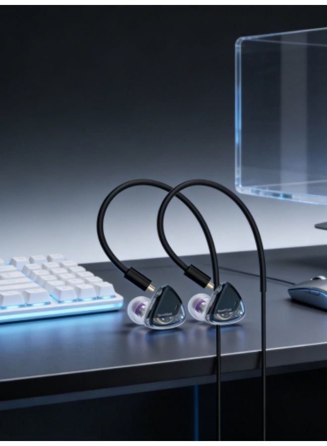 ROSESELSA QuietSea 2 Wired Earphones with Type-C DSP Sound Card & HD Mic, Hi-Fi Gaming IEMs for iPhone 15/Samsung, Zero Latency for PUBG Mobile - Image 2