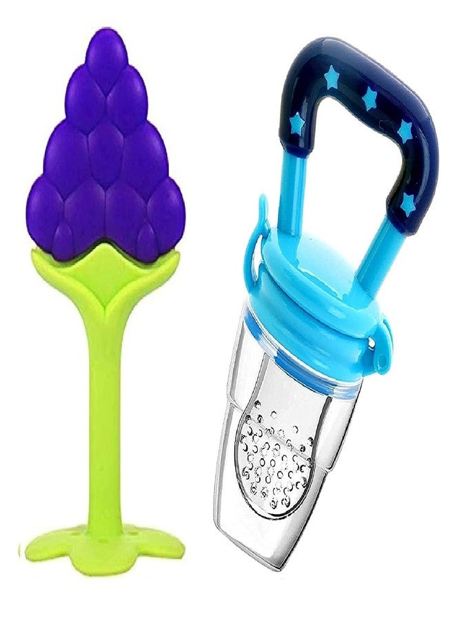 Joy Buzz Baby Fruit Mesh Food Feeder Pacifier and Fruit Shape Silicone Teether Combo(TEETHER.NIBBLER-PO2-2) - Image 1