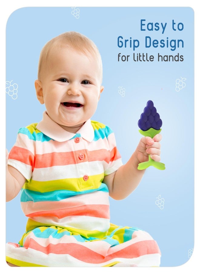Joy Buzz Baby Fruit Mesh Food Feeder Pacifier and Fruit Shape Silicone Teether Combo(TEETHER.NIBBLER-PO2-2) - Image 2