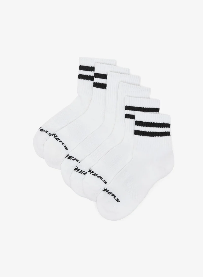 Skechers 3 Pack Half Terry High Quarter Crew Socks