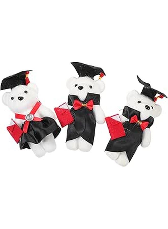 Graduation Bear Cake Decorations 3PCS Adorable Party Props Random Style - Image 1