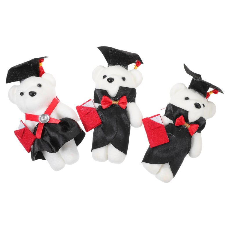 Graduation Bear Cake Decorations 3PCS Adorable Party Props Random Style - Image 2