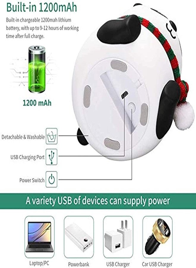 TECH LOGO ELECTRONICS باندا سيليكون للأطفال، مصباح جرو سيليكون لطيف لغرفة الأطفال الرضع والصغار، مصباح حيواني للأولاد والبنات، مصباح ليلي ناعم لغرفة النوم، مصباح بجانب السرير كاواي لغرفة الأطفال (باندا جالسة) - Image 5