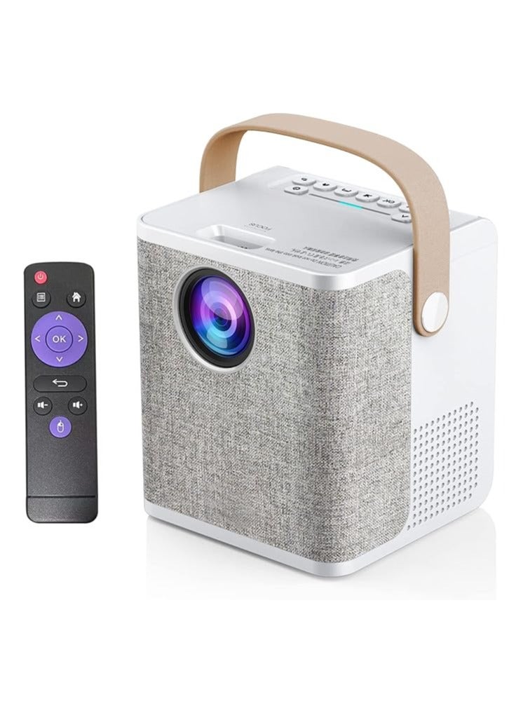 Portable LCD LED Projector Android 7.1 Home Theater with 2.4G/5G Dual-Band WiFi, BT 4.0, Wireless Mirroring, HD AV USB TF Card Input, 3.5mm Audio Out, Remote Control  - Image 1