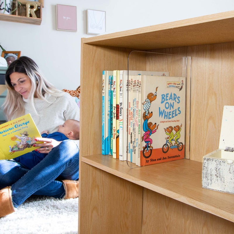 Bee Neat Closet Organization with Acrylic Clear Shelf Dividers - Closet Shelf Organizer for Clothes, Towels, Sweaters, Purses, and Books - Shelf Separators - 2 Pack (8" Tall 11 â…" Deep) - Image 2