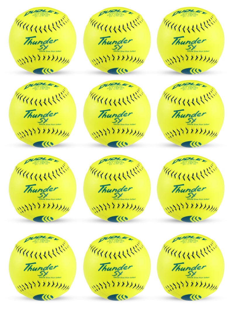 DUDLEY USSSA Thunder SY Slowpitch Classic M Stamp Softball - 12 Pack - Image 1