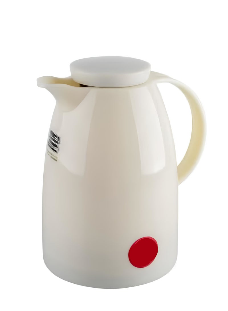 باصرة ترمس شاي وقهوة حراري – تصميم أنيق باللون بيج – حافظ حرارة 12 وبرودة 24 ساعة بسعة 1 لتر / 1.5 لتر / 2 لتر، تصميم أنيق للضيافة والمطبخ وغرف المعيشة - Image 2