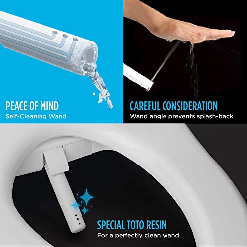 TOTO SW2034#01 C100 Electronic Bidet Toilet Cleansing Water, Heated Seat, Deodorizer, Warm Air Dryer, and PREMIST, Elongated, Cotton White - Image 5