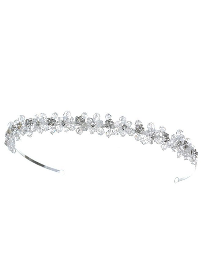 SAMKY Bridal Wedding Tiara Rhinestone Crown Crystal Headpiece Bride'S Hair Accessories  - Image 2