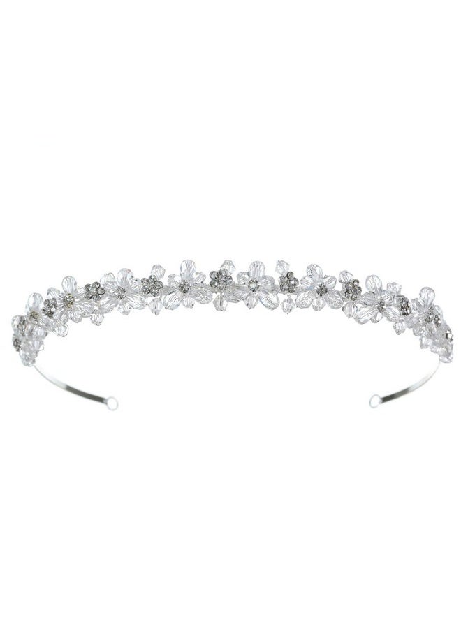 SAMKY Bridal Wedding Tiara Rhinestone Crown Crystal Headpiece Bride'S Hair Accessories  - Image 1