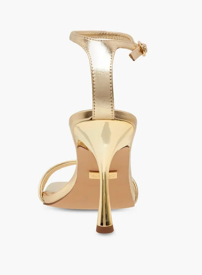 Celeste GOLD Women Stiletto Heel Ankle Strap Sandals Ramadan Collections for Women | Best Price UAE