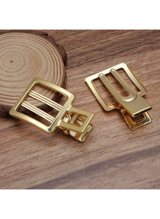 lasenersm 10 Pieces Square Metal Alligator Hair Clips Duckbill Hair Clips Alligator Hair Barrette Crocodile Hair Clips Hairpin Clip Hair Accessories Golden  - Image 2
