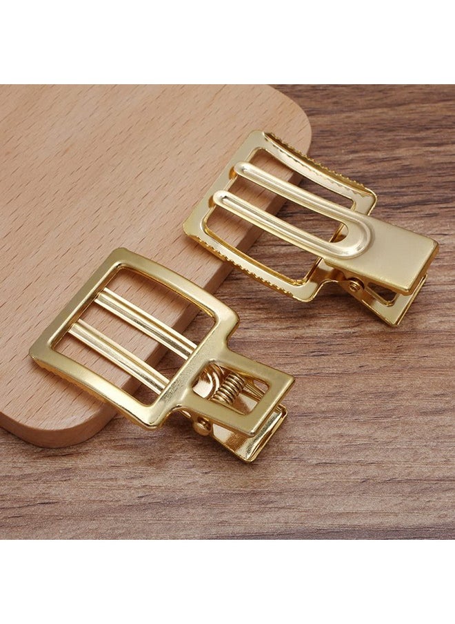 lasenersm 10 Pieces Square Metal Alligator Hair Clips Duckbill Hair Clips Alligator Hair Barrette Crocodile Hair Clips Hairpin Clip Hair Accessories Golden  - Image 4
