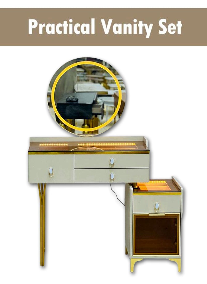 Generic - Modern Vanity Table Make-up Dressing Table Dressing Table with Mirror Makeup Vanity Table Bedroom - Image 1