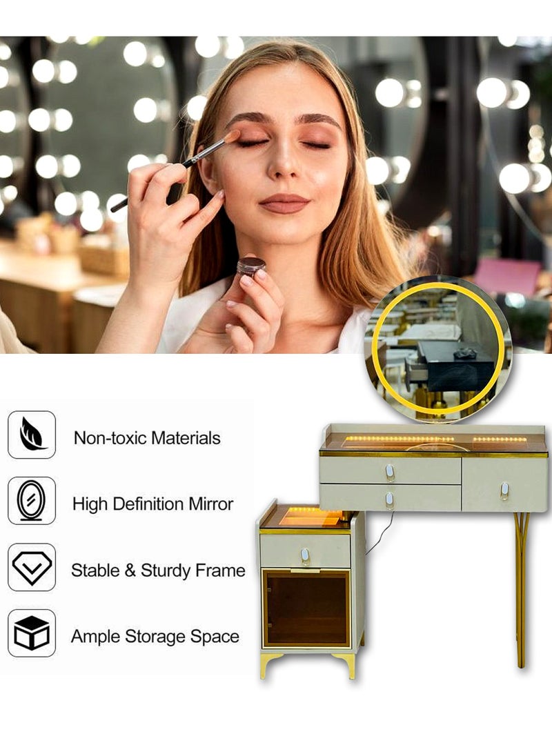 Generic - Modern Vanity Table Make-up Dressing Table Dressing Table with Mirror Makeup Vanity Table Bedroom - Image 1