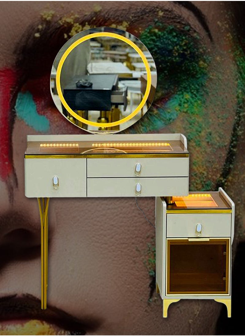 Generic - Modern Vanity Table Make-up Dressing Table Dressing Table with Mirror Makeup Vanity Table Bedroom - Image 1