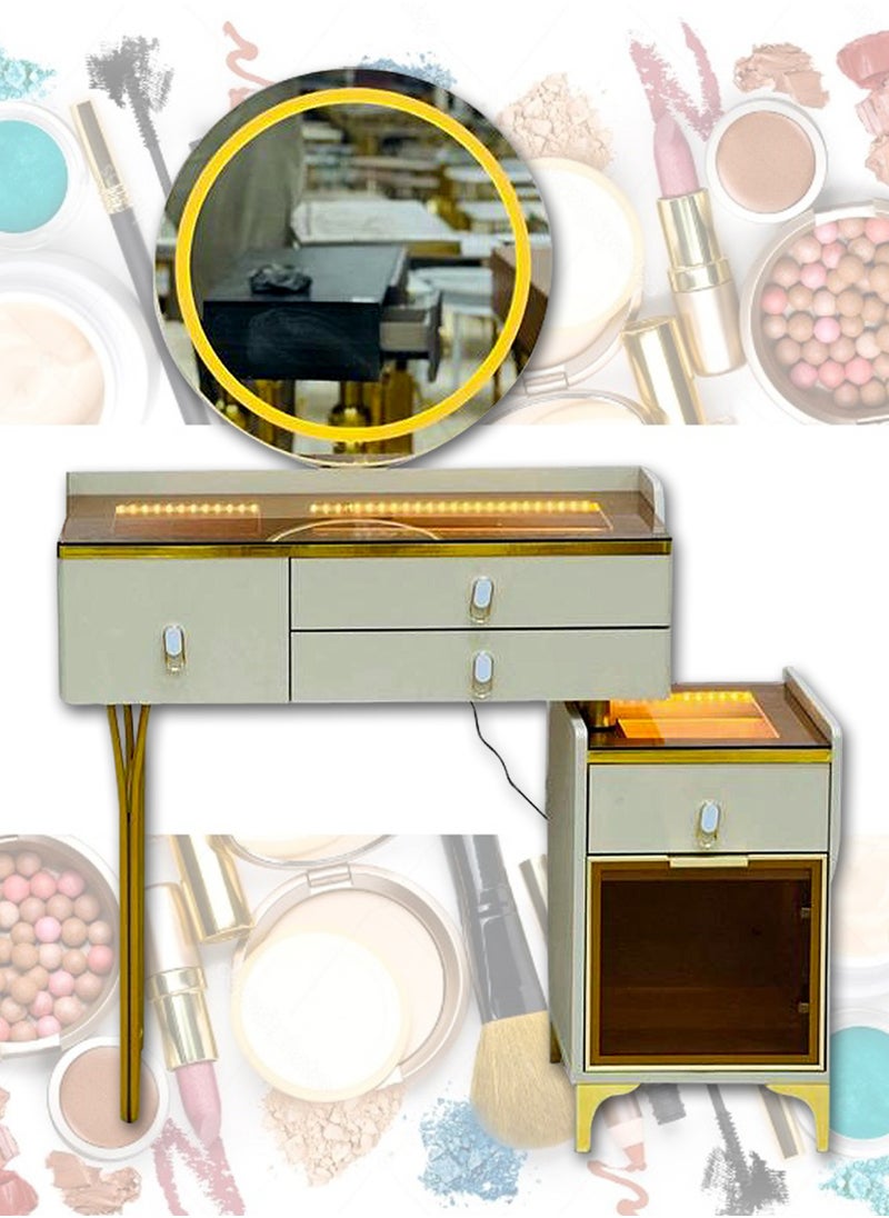Generic - Modern Vanity Table Make-up Dressing Table Dressing Table with Mirror Makeup Vanity Table Bedroom - Image 1