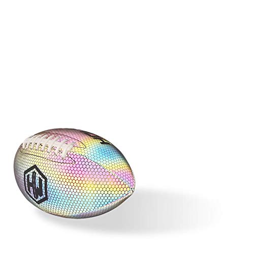 HW HOLOWIN Holographic Luminous Light Up Rugby Balls Reflective Football for Night Games & Training, Glowing in The Dark, Great American Football Gifts for Men - Image 5