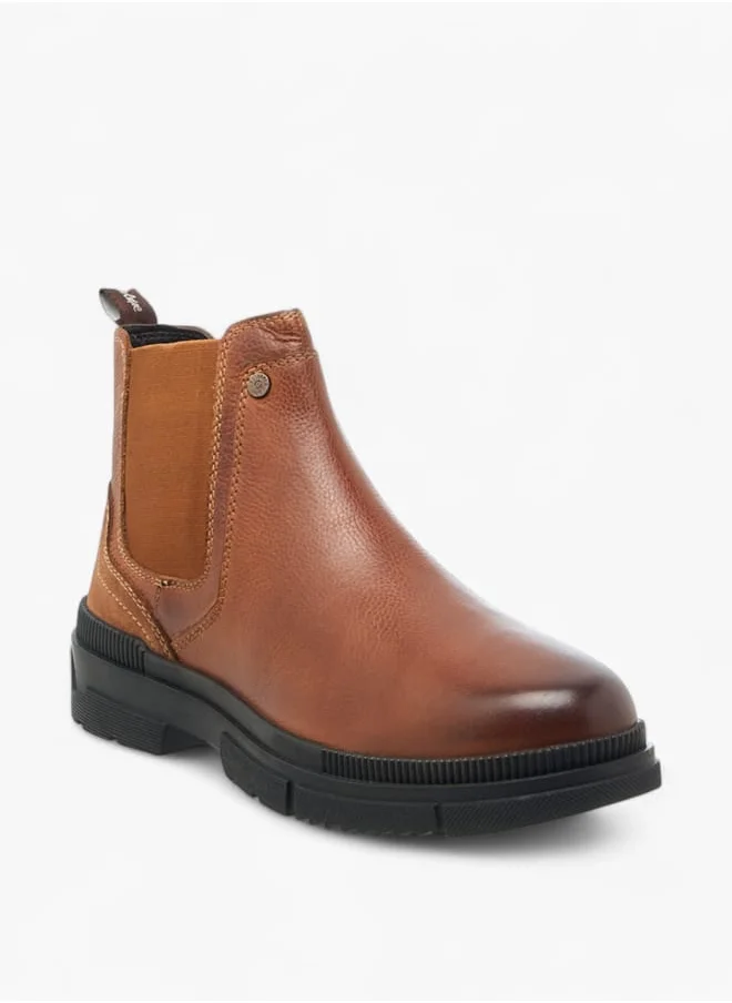 لي كوبر Mens Solid Slip-On Chelsea Boots