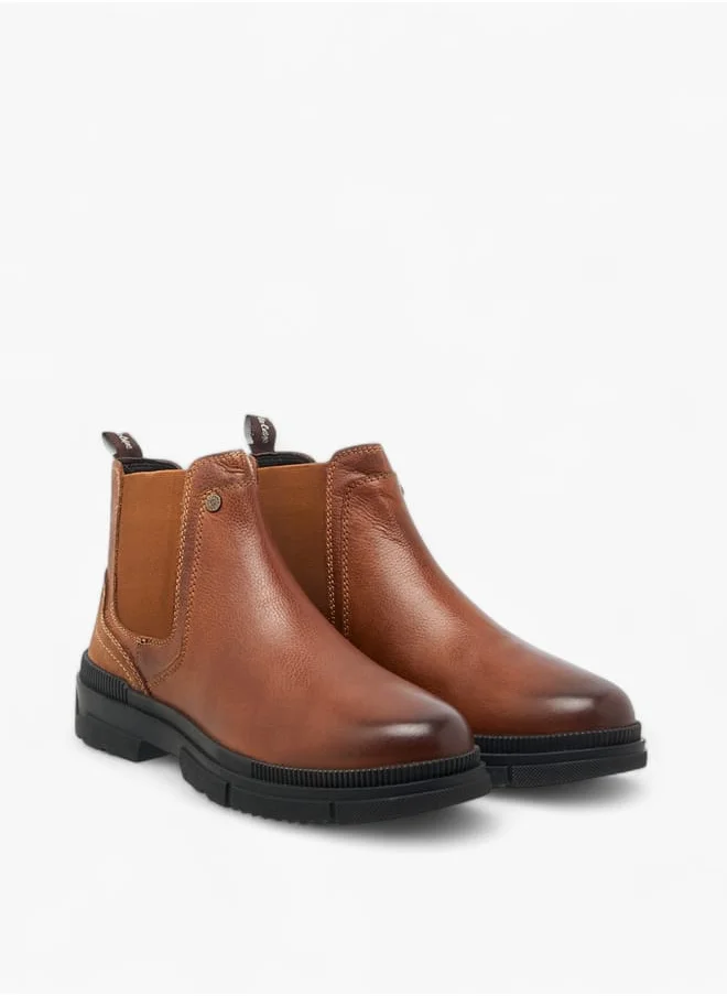 لي كوبر Mens Solid Slip-On Chelsea Boots