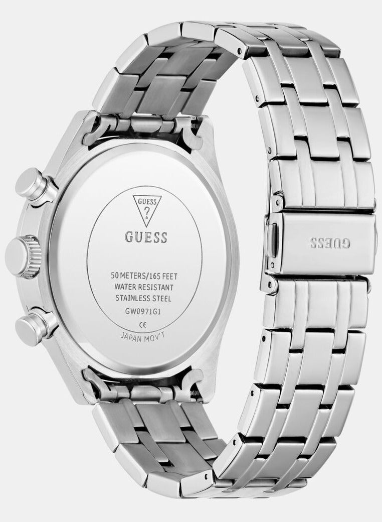 GUESS Mens Silver Tone Multi-function Watch - Image 3