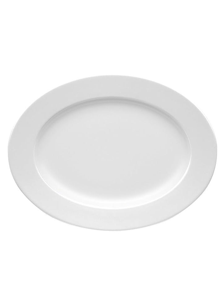 3 Piece Melamine Oval Serving Platter White Easy to Store Durable Shatterproof and Dishwasher Safe Multiple Sizes Break-resistant Melamine Oval Serving Plate - Image 2