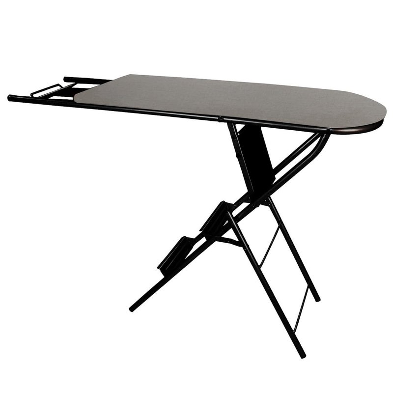 Spacecrafts 2 in 1 Foldable Ironing Board with Step Ladder Strong and Durable Ladder Cum Ironing Board Easy to Fold Black Grey Color - Image 1