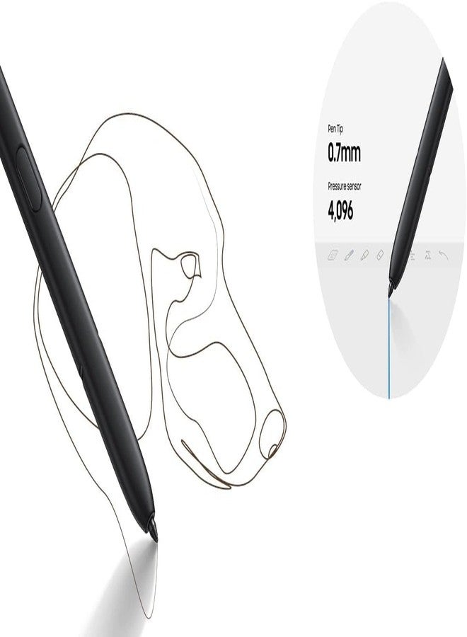 Qenw قلم S Pen بديل من Qenw، قطعتان، متوافق مع هاتف سامسونج جالاكسي S24 ألترا 5G (بدون بلوتوث)، قلم S Pen S24 ألترا، قلم S24، قلم S24 + رؤوس/أطراف بديلة (رمادي داكن). - Image 4