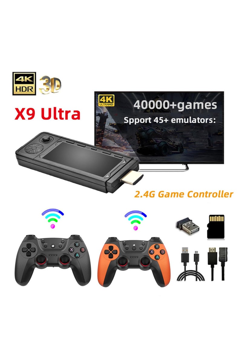 X9 Ultra 4K HD Arcade Home TV Mini Game Console Retro Game Simulator Host 2.4G Dual Wireless Controller, Rechargeable Gamepad 256G - Image 5
