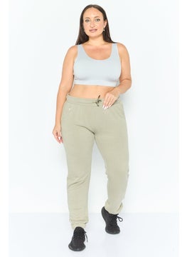KANGOL Women Sportswear Fit Embroidered Outdoor Sweatpants, Sage Green  - Image 2