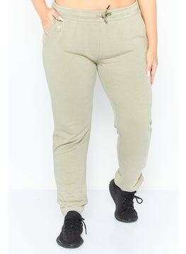KANGOL Women Sportswear Fit Embroidered Outdoor Sweatpants, Sage Green  - Image 1