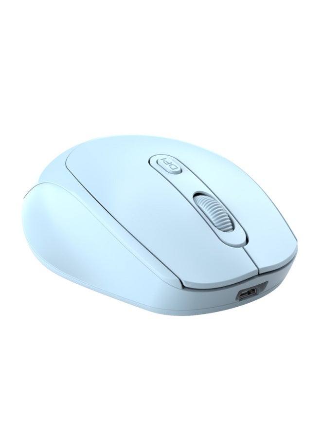 Generic - Spot Silent Wireless Mouse Rechargeable Dual-mode Bluetooth Mouse Gift Computer Office Macron Multi-color Optional-Color:Battery Model Dual-mode White (bring Your Own 2 Batteries) - Image 1