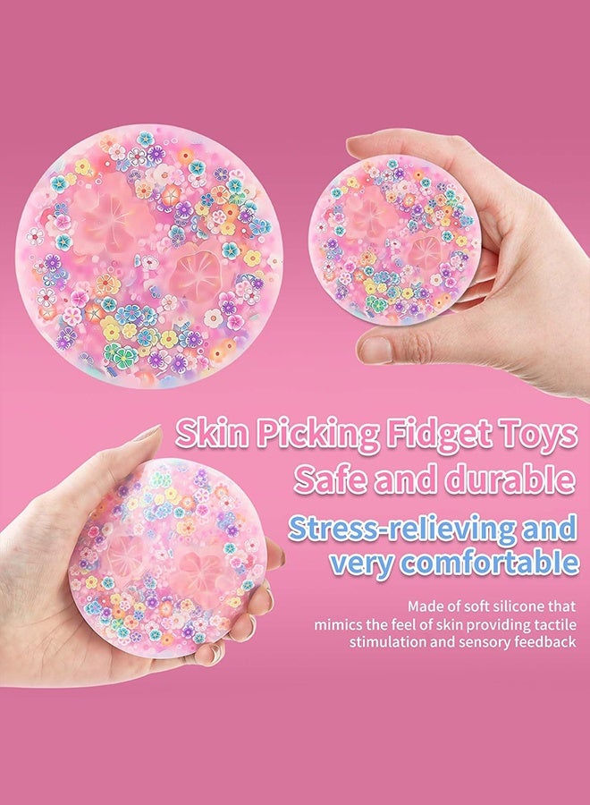 Organizer 2pcs Non-Sticky Skin Picking Fidget Toys, Silicone Picking Sensory Pick Fidget Pad, Skin Picking Pocket Pads to Pick Dig and Peel Great for Dermatillomania ADHD, and OCD - Image 3
