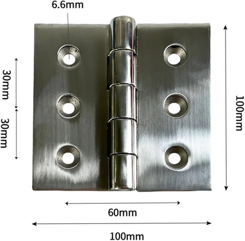 Stainless Steel Door Hinges 2PCS Polishing Steel Industrial Hardware Cabinet Window Connector - Image 3