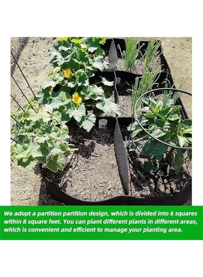 Bukela 6 Grids Fabric Raised Garden Bed, 120x60cm Plant Grow Bags, Planter Raised Beds for Growing Vegetables Potatoes Flowers,Rectangle Planting Container for Outdoor Gardening - Image 5