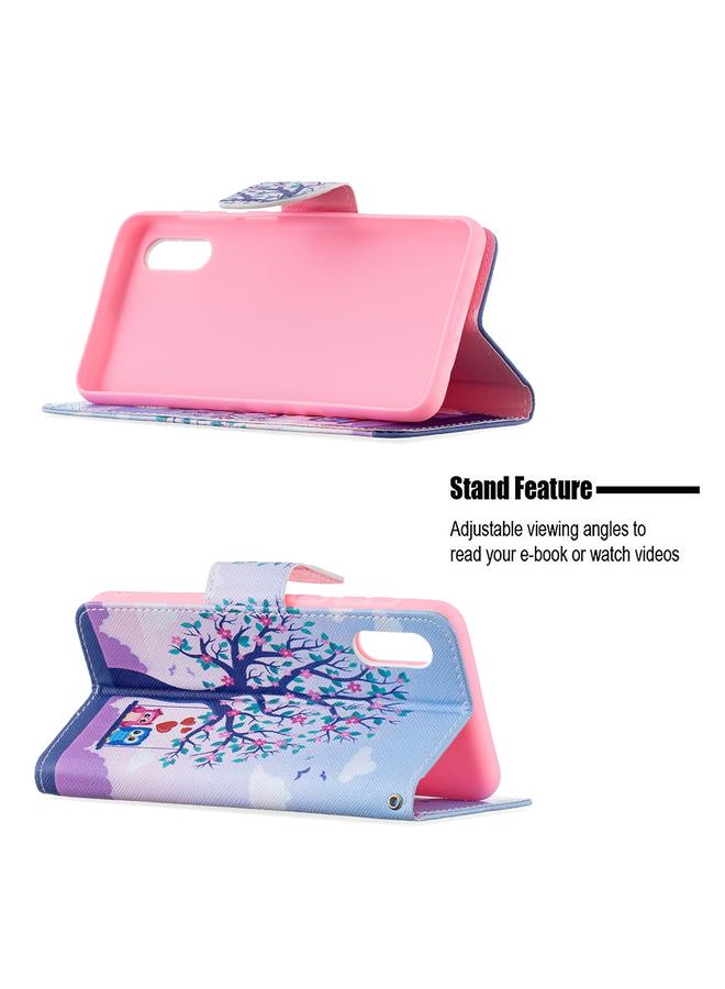 اس-توب جراب لهاتف Samsung Galaxy A02 / M02 بنمط رسم ملون، جراب جلدي قلاب أفقي مع حامل وفتحات للبطاقات ومحفظة - Image 4