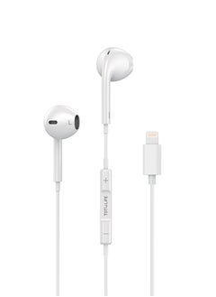 Totulife FAME Series Lightning In-ear Wired Earphones with Mic, Non Destructive Stereo Sound Quality, Comfortable Ear cavity- White  - Image 4