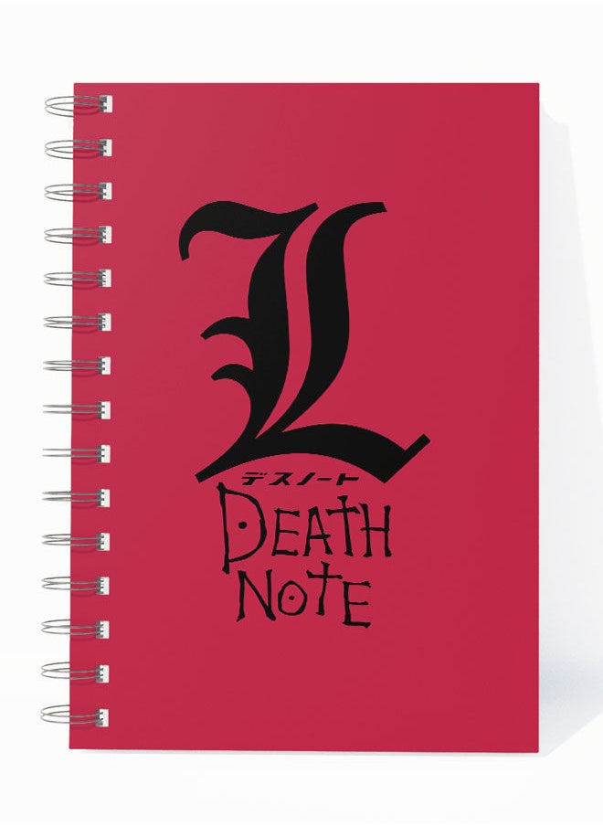 LIT - Death Note A5 Notebook Death Note Anime A5 Size Spiral Notebook Japanese Comic Style Manga Spiral Notebook L Lawliet detective-Kira - Image 1